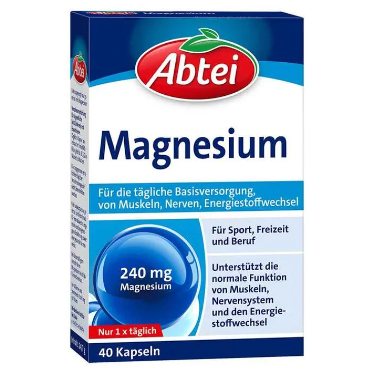 Abtei Magnesium 240 mg Kapseln Titandioxidfrei de / AT, 40 St