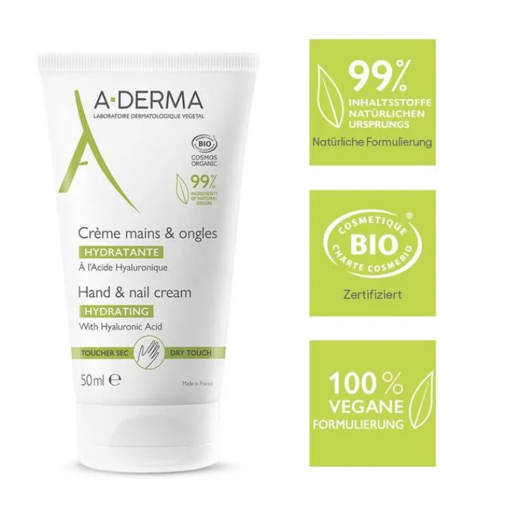A-Derma Hand- und Nagelcreme, 50 ml