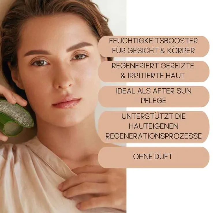 Aloe Vera Gel pur ohne Duft, 50 ml