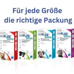Amflee combo 402/361,8 mg Lösung zum Auftropfen für Hunde über 40 kg, 3 St