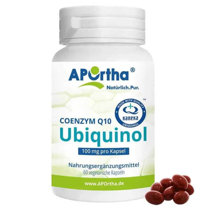 Aportha Kaneka Ubiquinol 100mg Coenzym Q10 vegetarische Kapseln, 60 St