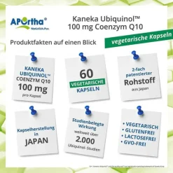 Aportha Kaneka Ubiquinol 100mg Coenzym Q10 vegetarische Kapseln, 60 St
