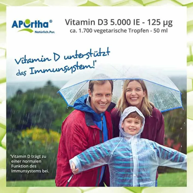 Aportha Vitamin D3 Tropfen 5.000 I.E. 125 µg, 50 ml
