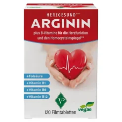 Arginin Herzgesund + Vit.B1 + B6 + B12 + Folsäure Filmtab., 120 St