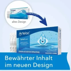 Artelac® Splash EDO® Augentropfen für trockene brennende Augen, 30X0.5 ml