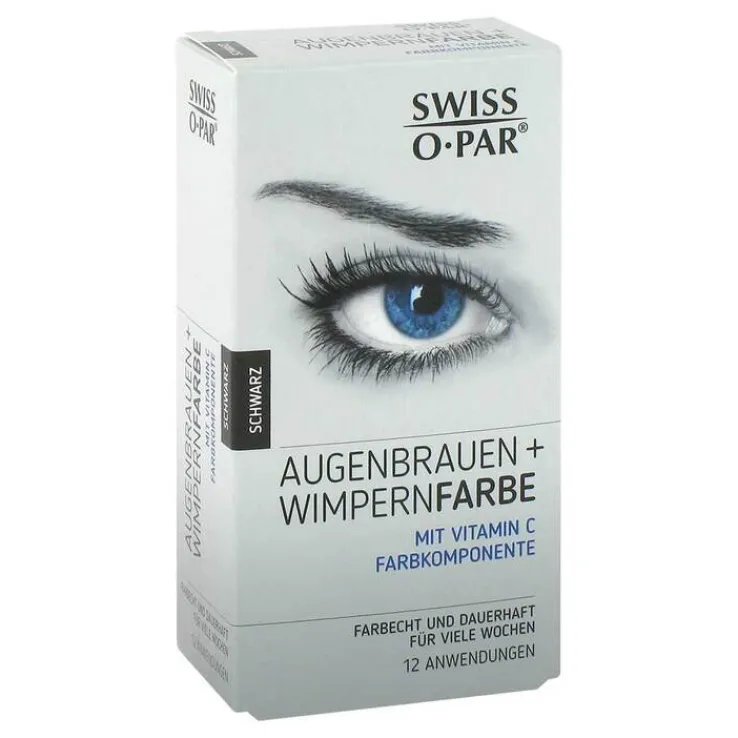 Augenbrauen + Wimpernfarbe Set schwarz Swiss O Par, 1 P