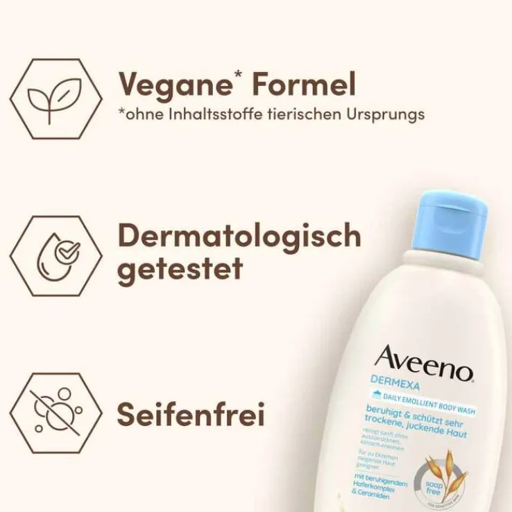 Aveeno Dermexa Emollientien Duschcreme, 300 ml
