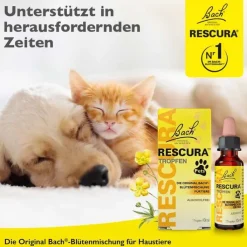 Bachblüten Original Rescura Pets Tropfen alkoholfrei vet. (für Tiere), 10 ml