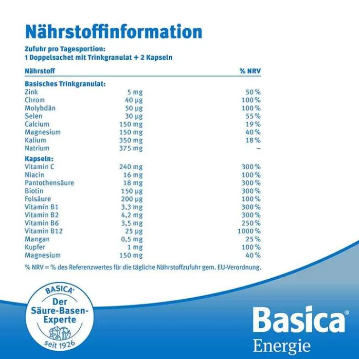 Basica Energie Trinkgranulat + Kapseln, 30 St