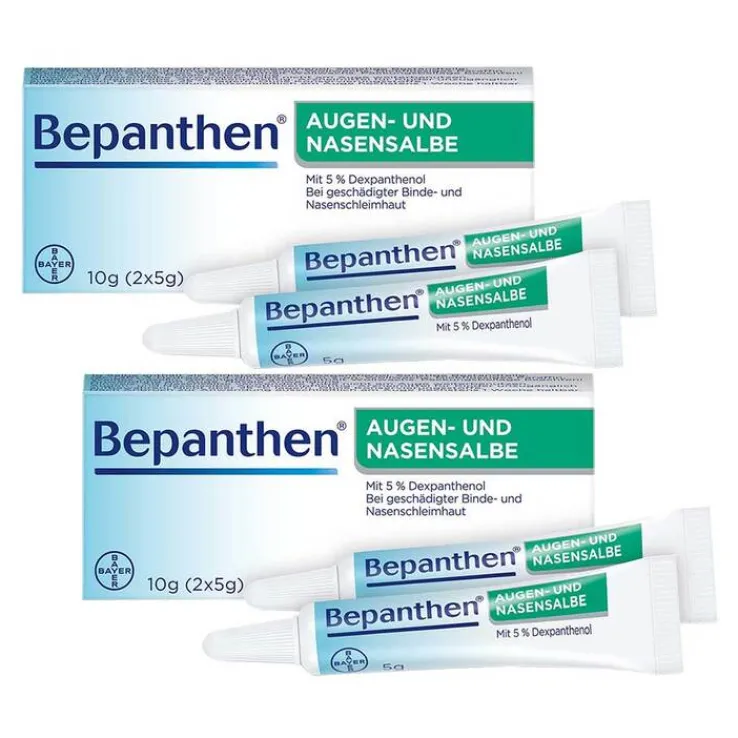 Bepanthen Augen- und Nasensalbe zur Förderung der Wundheilung, 2x10 g