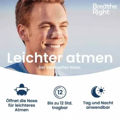 Besser Atmen Breathe Right Nasenpflaster groß beige, 30 St