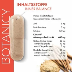 Botanicy Inner Balance mit Ashwagandha Ksm-66 Kapseln, 60 St