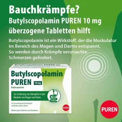 Butylscopolamin PUREN 10 mg Tabletten, 20 St