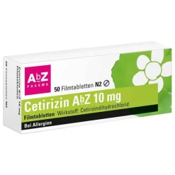 Cetirizin AbZ 10 mg Filmtabletten, 50 St