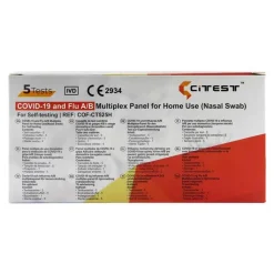 Citest 3 in 1 Selbsttest Covid-19 Antigen & Influe, 5 St