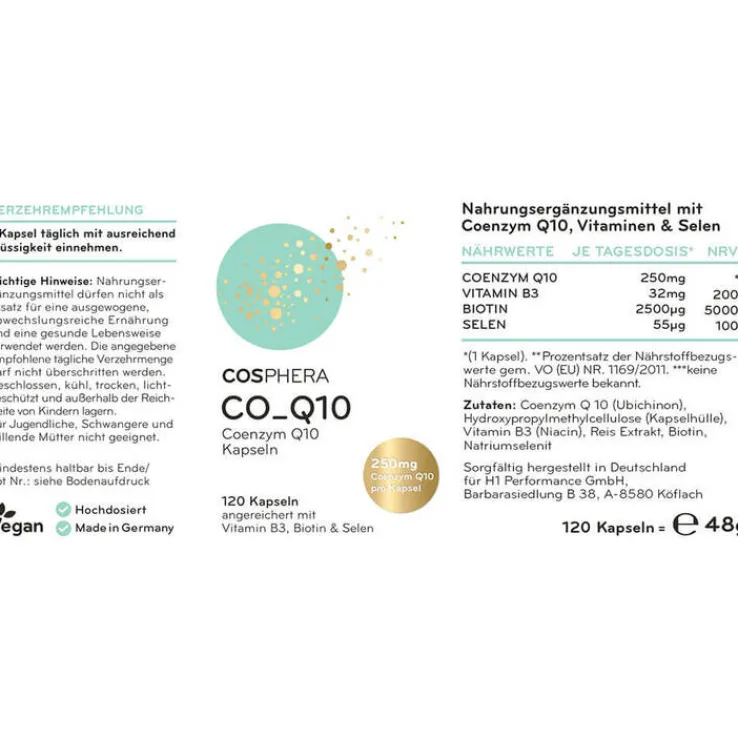Cosphera Coenzym Q10 Kapseln 250 mg, 120 St