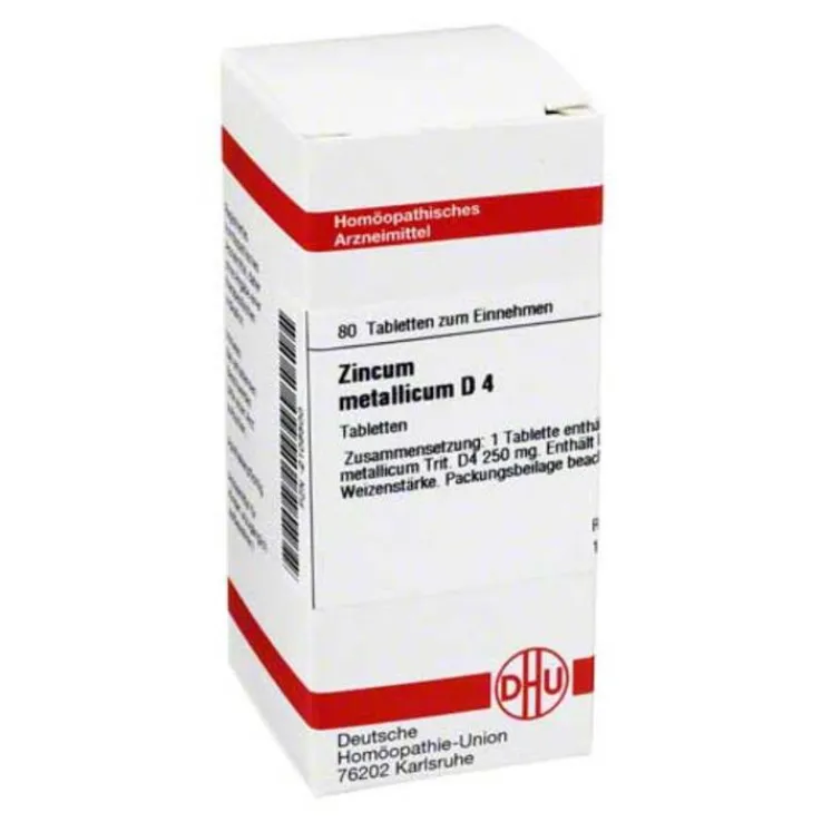 DHU Zincum metallicum D 4 Tabletten, 80 St