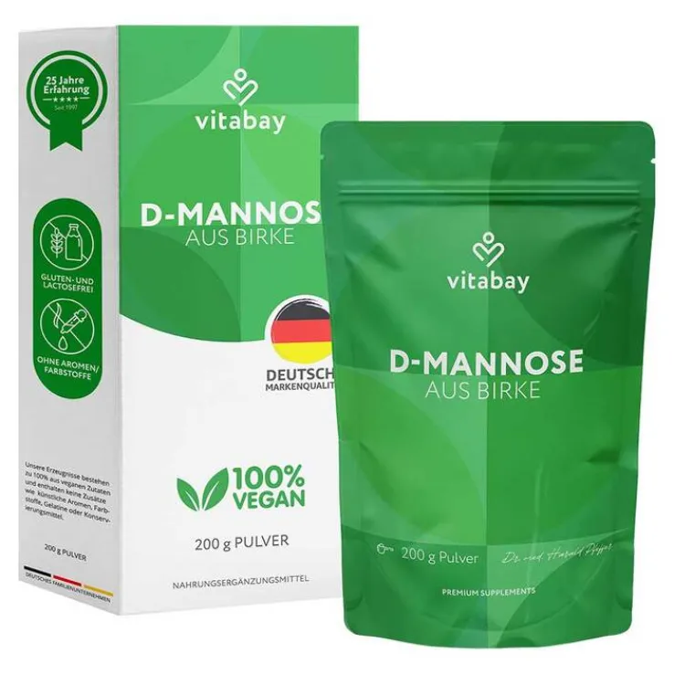 D-Mannose Pulver aus Birke vegan Diätetikum, 200 g