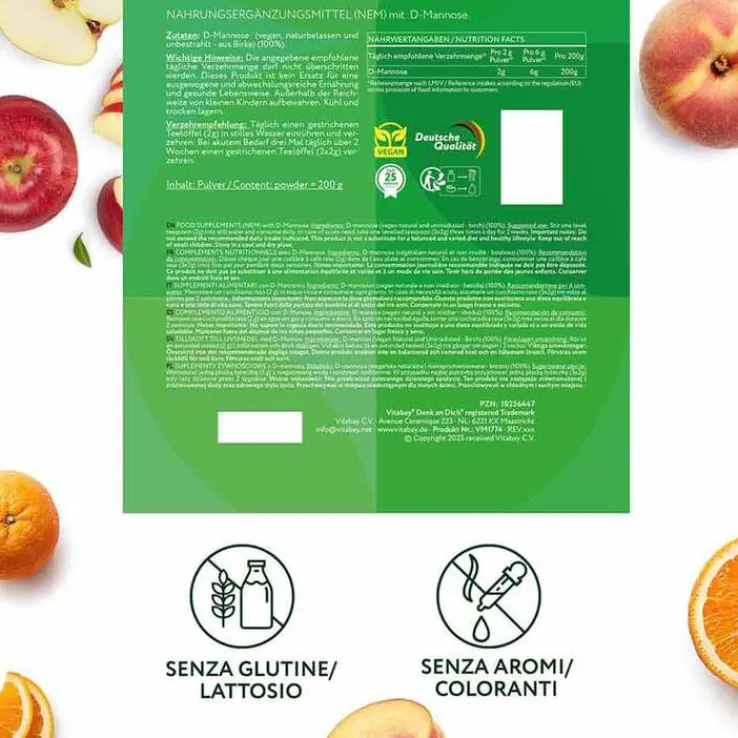 D-Mannose Pulver aus Birke vegan Diätetikum, 200 g