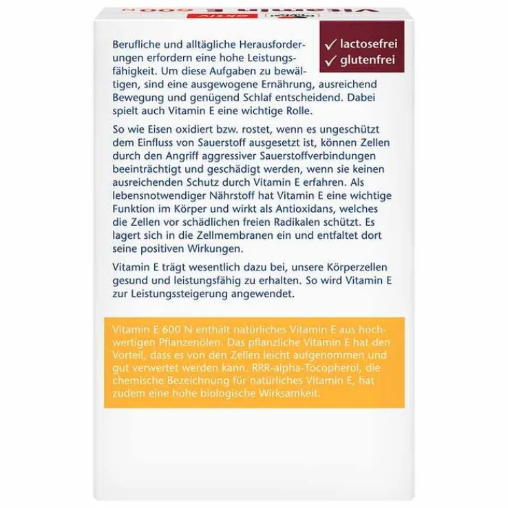 Doppelherz® aktiv Vitamin E 600 N Weichkapseln, 80 St
