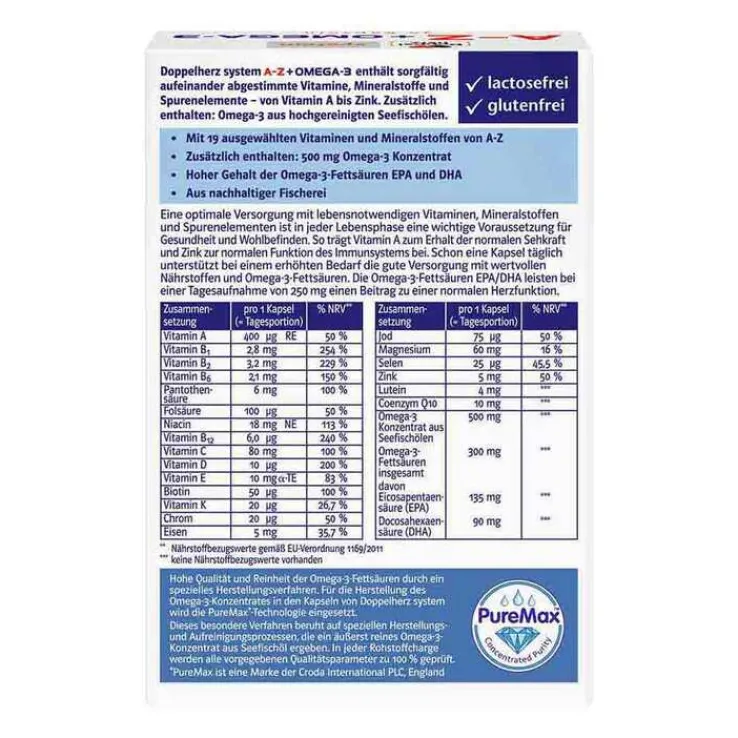 Doppelherz A-Z + Omega-3 all-in-one system Kapseln, 30 St
