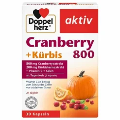 Doppelherz Cranberry+Kürbis Kapseln, 30 St