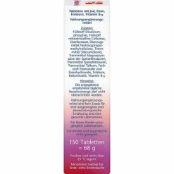 Doppelherz Jod + Folsäure + Eisen + B12 Tabletten, 150 St