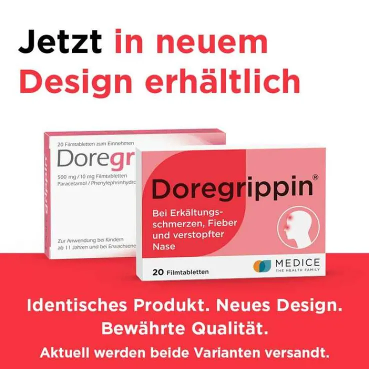 Doregrippin bei Erkältungssymptomen, 20 St