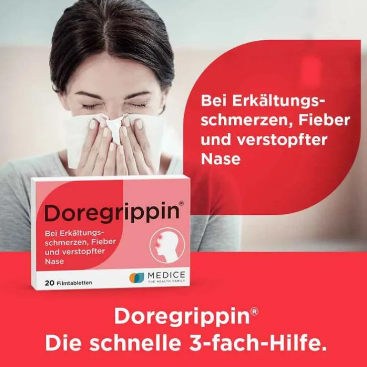 Doregrippin bei Erkältungssymptomen, 20 St