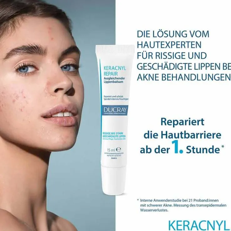 Ducray keracnyl Repair Lippenbalsam, 15 ml