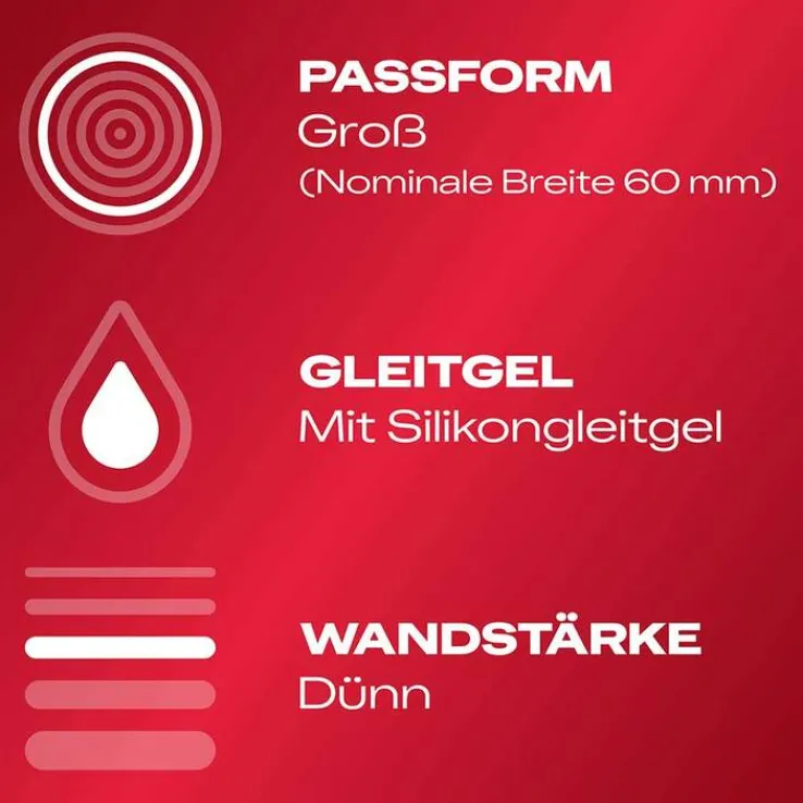 Durex Gefühlsecht extra groß Kondome, 10 St