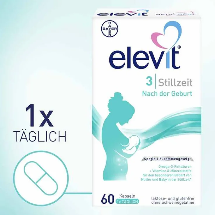 Elevit 3 Stillzeit Weichkapseln, 60 St