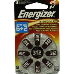 Energizer Hörgerätebatterie 312, 8 St