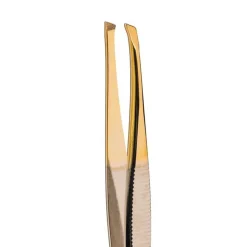 Erbe Pinzette Goldspitze schmal-schräg 9 cm, 1 St
