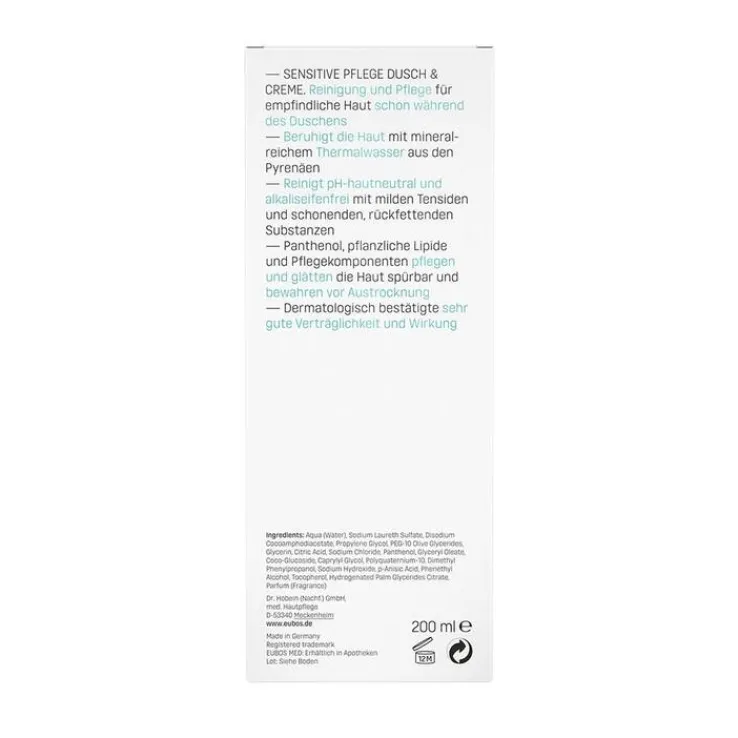 Eubos Sensitive Dusch & Creme, 200 ml