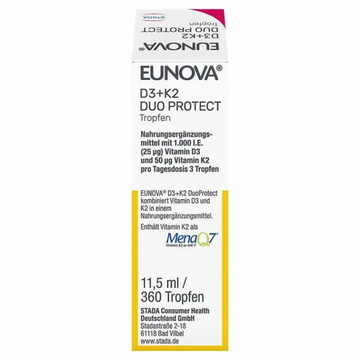 Eunova Duoprotect D3 + K2 1000 I.E. / 50 µg Tropfen, 11.5 ml