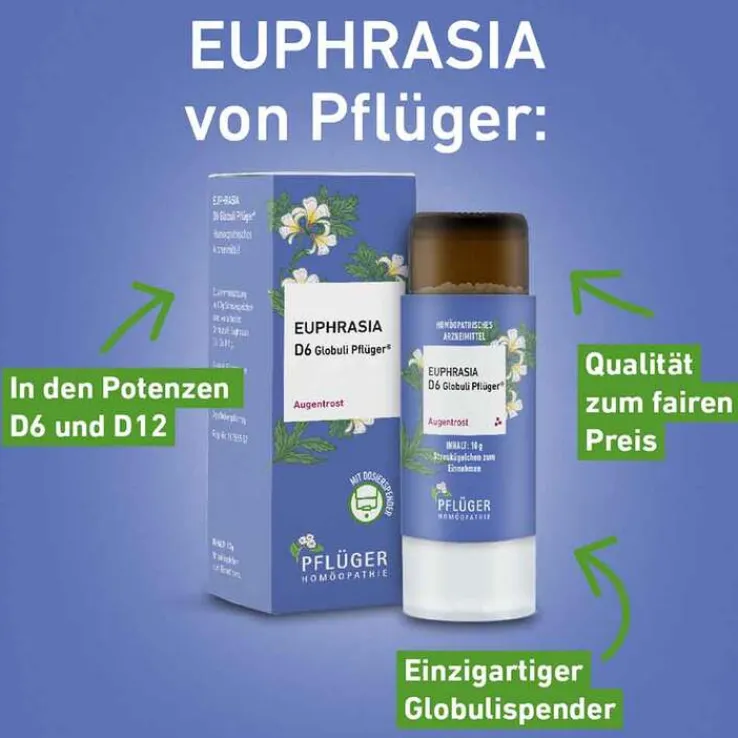 Euphrasia D12 Globuli Pflüger Dosierspender, 10 g