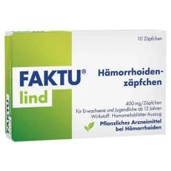 FAKTU lind Hämorrhoidenzäpfchen mit Hamamelis, 10 St