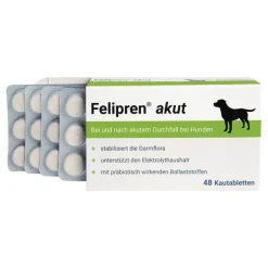Felipren akut Kautabletten bei und nach Durchfall für Hunde, 48 St