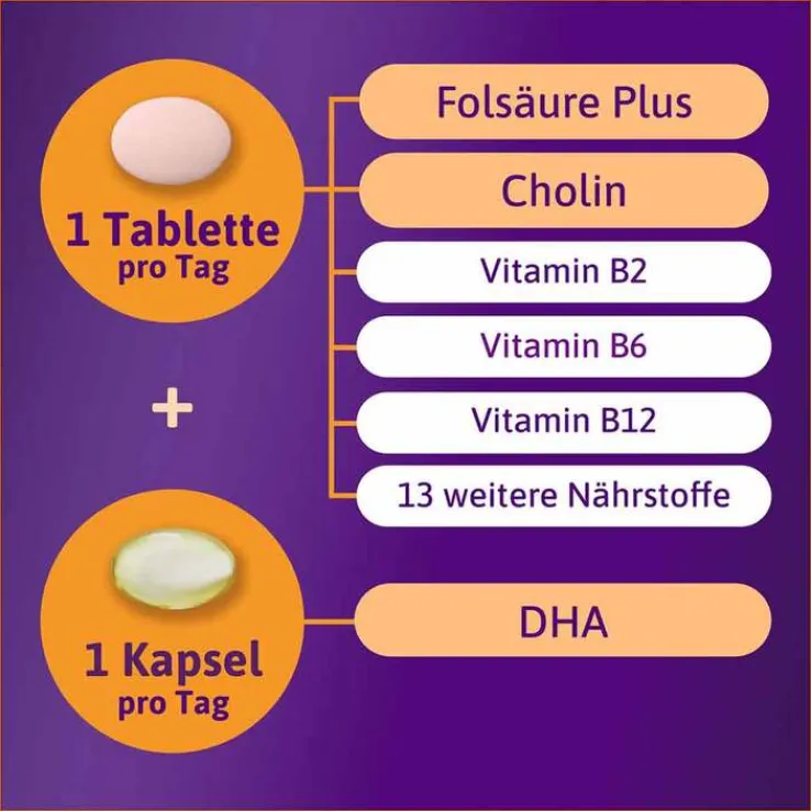 Femibion 2 Schwangerschaft in der 12-Wochen-Packung mit je 84 Tabletten und Kapseln, 2X84 St
