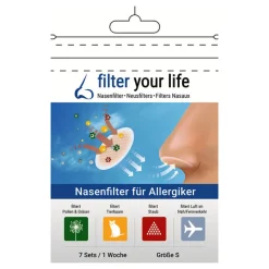 Filter Your Life Nasenfilter für Allergiker Größe S, 7X2 St