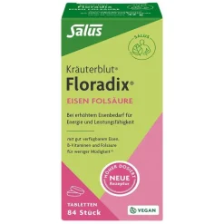 Floradix Eisen Folsäure Tabletten, 84 St