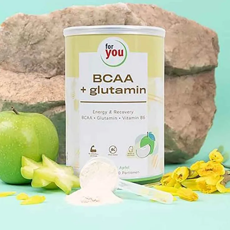 For You Bcca + glutamin Energy & Recovery Apfel Pulver , 480 g