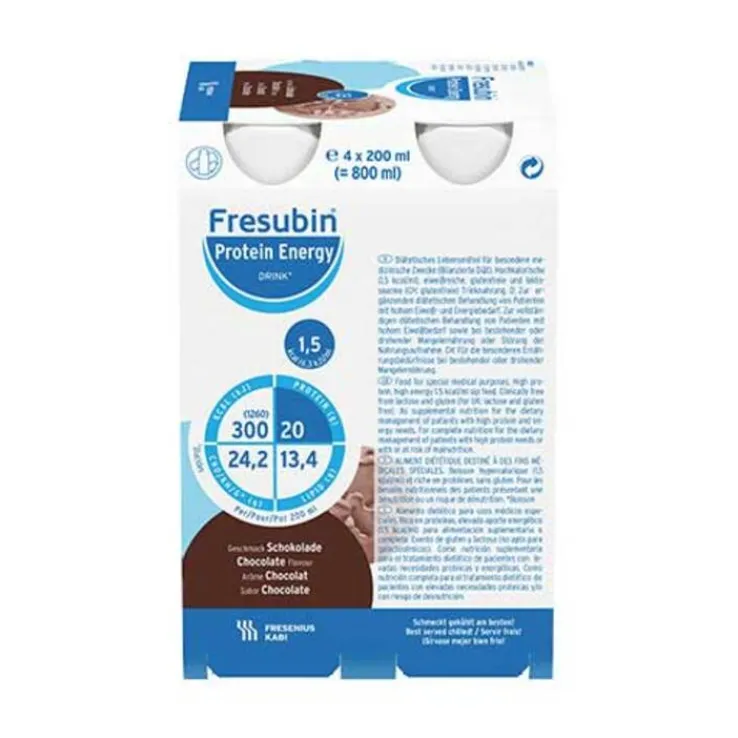 Fresubin Protein Energy Drink Schokol.Trinkflasche, 4X200 ml