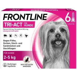 FRONTLINE TRI-ACT® gegen Zecke, Floh und fliegende Insekten bei Hunden (2-5kg), 6 St