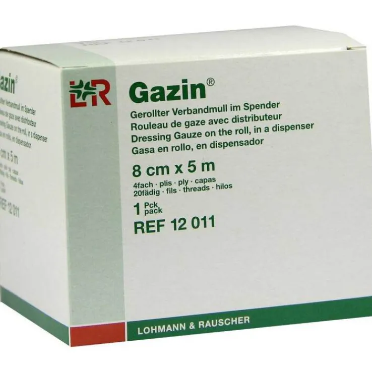 Gazin Verbandmull 8cmx5m 4fach gerollt, 1 St