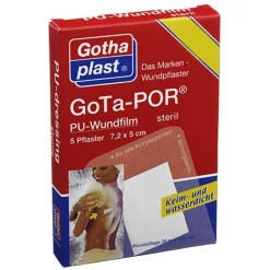Gota-Por PU Wundfilm 7,2x5 cm steril Pflaster, 5 St