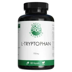 Green Naturals L-Tryptophan 700mg hochdosiert vegane Kapseln , 180 St