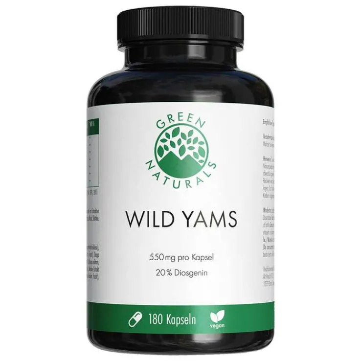 Green Naturals Wild Yam hochdosiert vegan Kapseln, 180 St