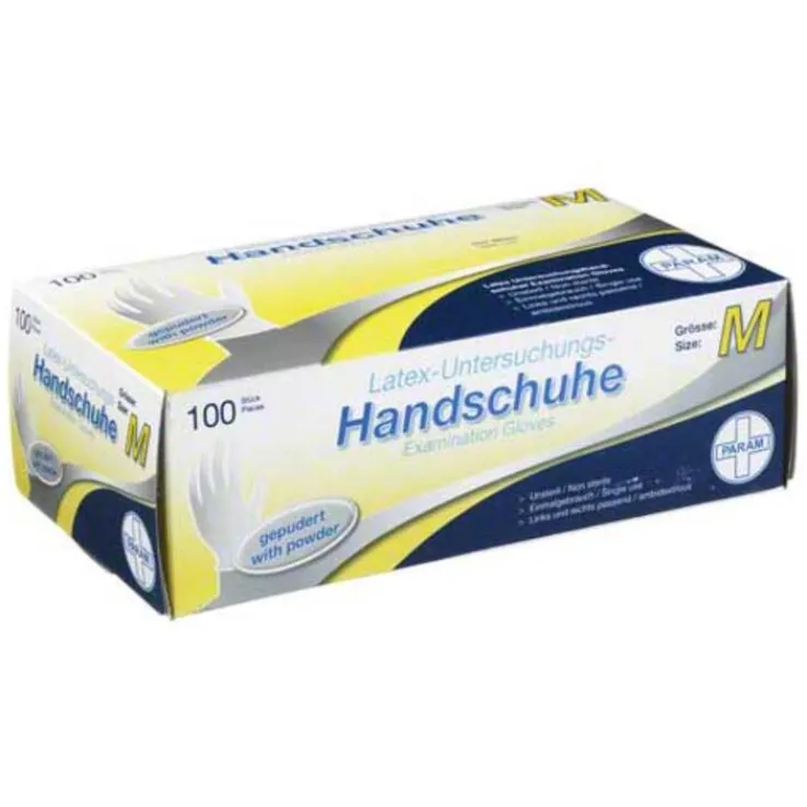 Handschuhe Einmal Latex gepudert M, 100 St